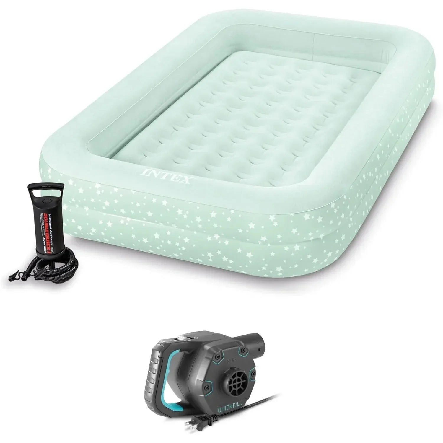 Travel Bed Set: Air Mattress Includes Hand Pump and Carry Bag – Indoor Use – 28