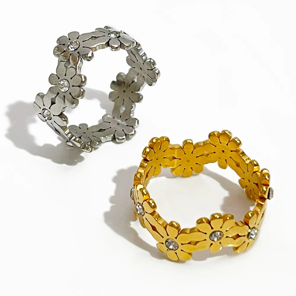 Peri'sBox رومانسية الذهب اللون بالون الهواء الساخن خاتم Signet ل الفولاذ المقاوم للصدأ للنساء مكتنزة محفورة خواتم مجوهرات تشويه الحرة #1