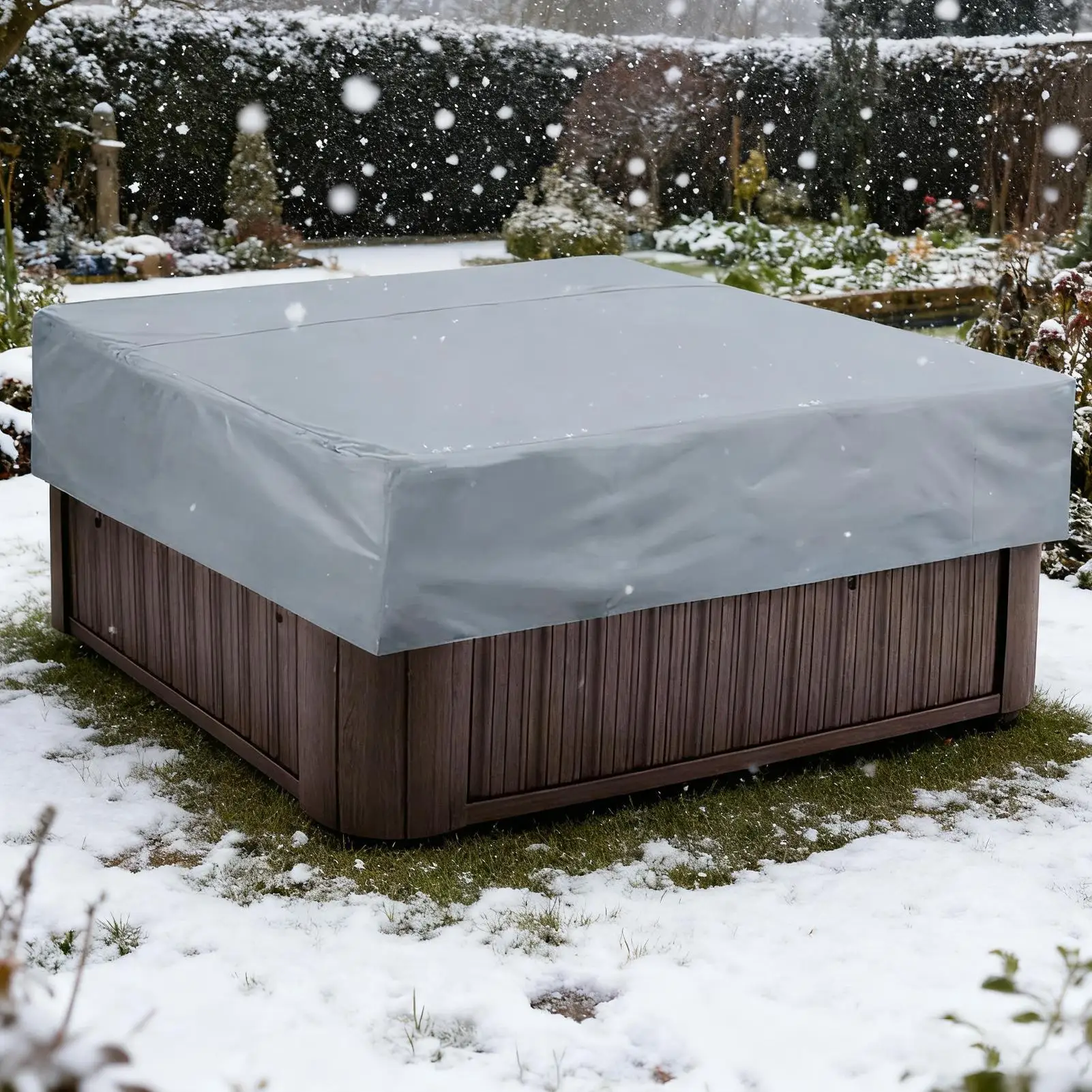 

Hot Tub Cover Square Waterproof Heavy Duty Outdoor Spa Covers For Hot Tub For Outdoor Garden Backyard Deck Poolside Residential