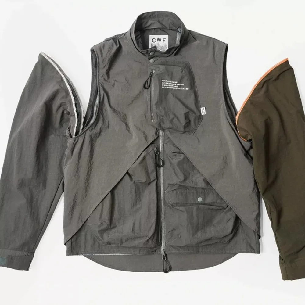 

Удобная функциональная водонепроницаемая куртка-трансформер COMFY Mountain с отстегивающимися рукавами, в стиле колор-блок, модель CMF Stormtrooper Vest Jacket