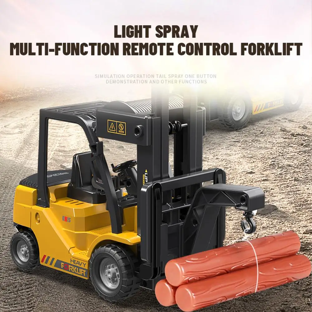 

2.4g Eleven Pass Light Music Spray Remote Control Forklift Spray Remote Electric Crane Charging Vehicle Control Model Loade K3o5