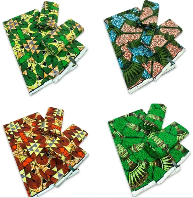 2023 African Ankara Wax Fabric Ankara Prints Dutch Batik Wax 6yards 100% Original Real Super Fabric  For Wedding