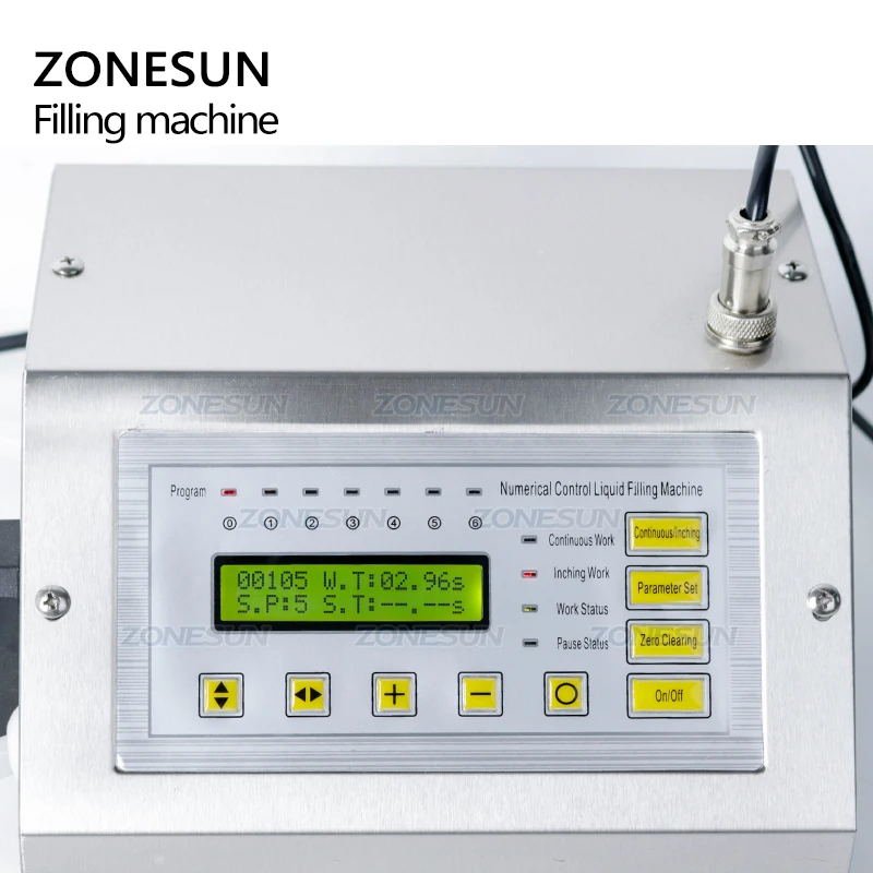 ZONESUN GFK-160A Semi Automatic Small Bottle Water Filler Edible Oil Juice Wine Soybean Milk Beverage Filling Machine