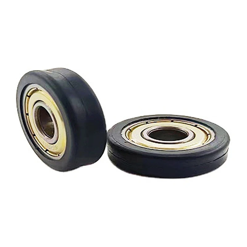 1Pcs U Shape 626 Arc Type Pulley With Rubber Bearing Flexible Ball Bearings Wheels Roller Doors and Windows Rail Ball Bearing