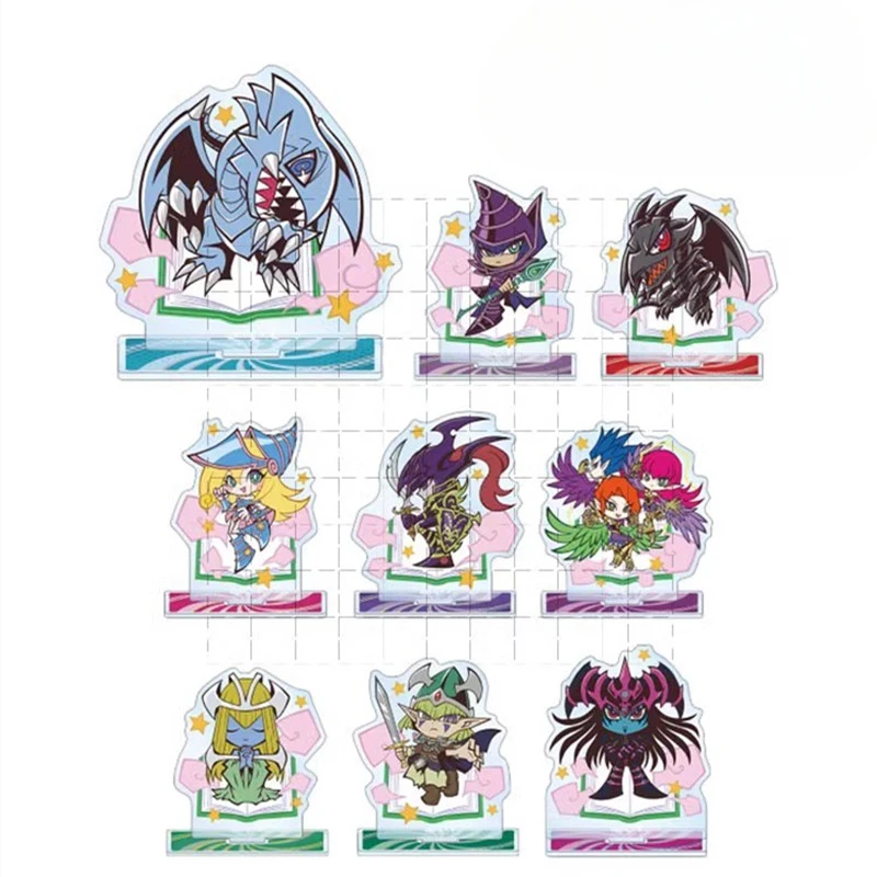 อะนิเมะยูกิโอ! อะคริลิคตุ๊กตาเกม YuGiOh Dark Magician Girl ตํานานมังกร Mini รูปแผ่นคอสเพลย์ของเล่นสําหรับของขวัญ