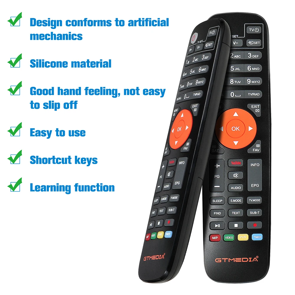 GTMEDIA الإصدار الجديد IR V7/V8 جهاز التحكم عن بعد استقبال التلفزيون التحكم عن بعد لـ Gtmedia V7 S2X V7 Pro V7 TT TV استقبال صندوق التلفزيون