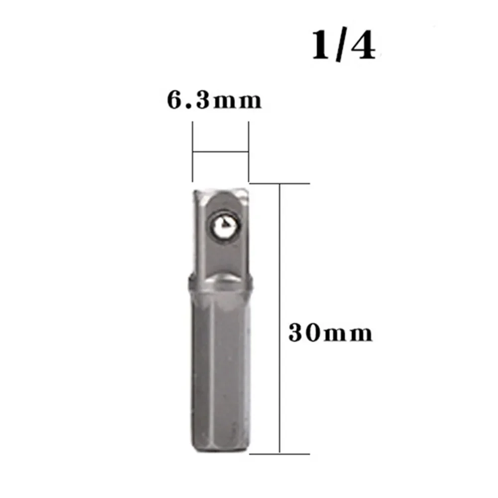 1/2/3/4 Stuks Boor Socket Adapter Voor Slagschroevendraaier W/Hex Schacht Naar vierkante Socket Boren Bar Extension 1/4 "Bit Set