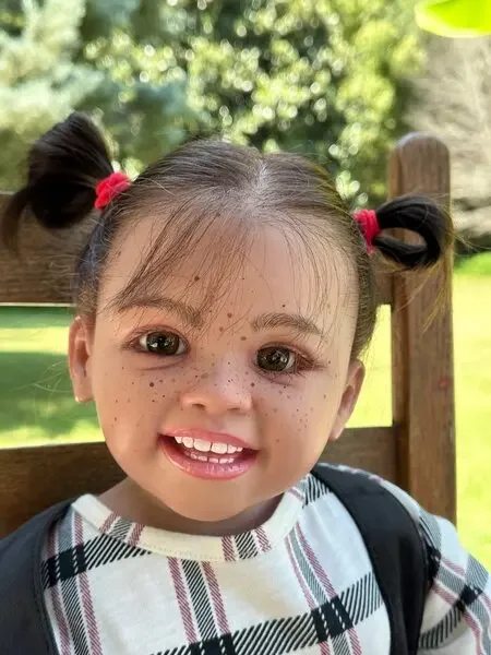 DLS ผลิตตามสั่งโดย ชานชาน (ins:FBBREBORNOFFICIAL) ตุ๊กตาเด็กเกิดใหม่ขนาด 32 นิ้ว รุ่นชานติ ผมปลูกด้วยมือ ฝ้าบนใบหน้า