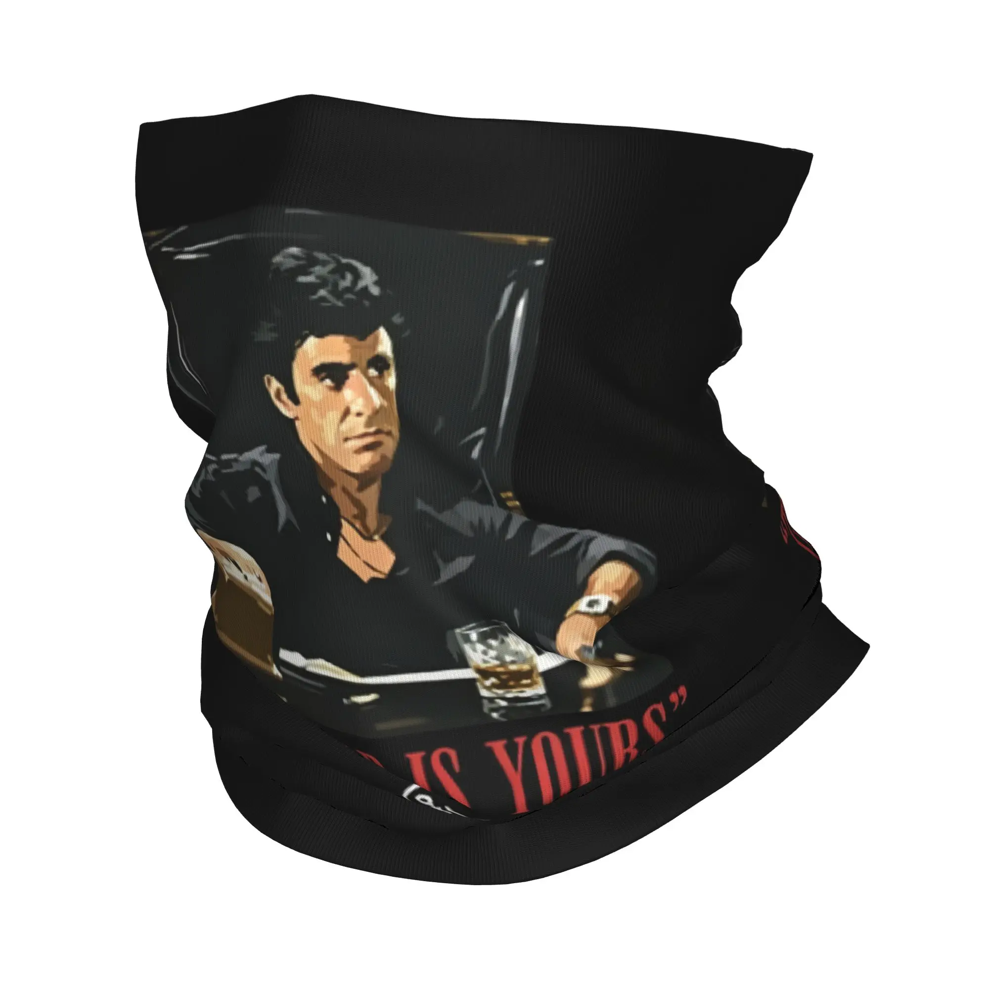 Movie Scarface The World Is Yours Tony Montana Pacino Bandana Neck Cover Printed Mask Scarf Headwear Outdoor Sports For Adult