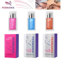 PERMANIA Corea 10 unids/lote 5-8 minutos levantamiento de pestañas permanente Kit número de bolsita # 1 # 2 # Herramienta de maquillaje permanente para rizar loción de 3 ajustes