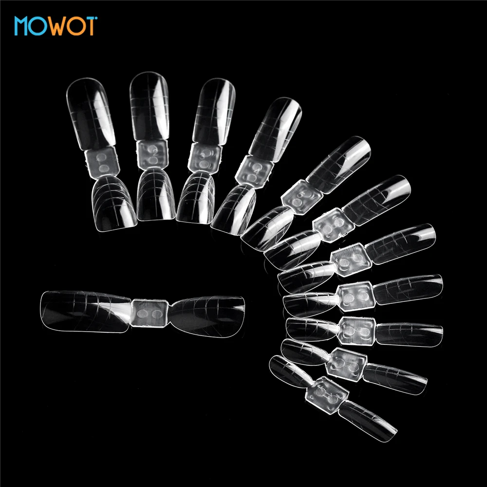 MOWOT New 120/140pcs Nail Dual Forms Acrylic Quick Building Gel Molds False Nail Tips Full Cover Extension Top Forms Nail Molds