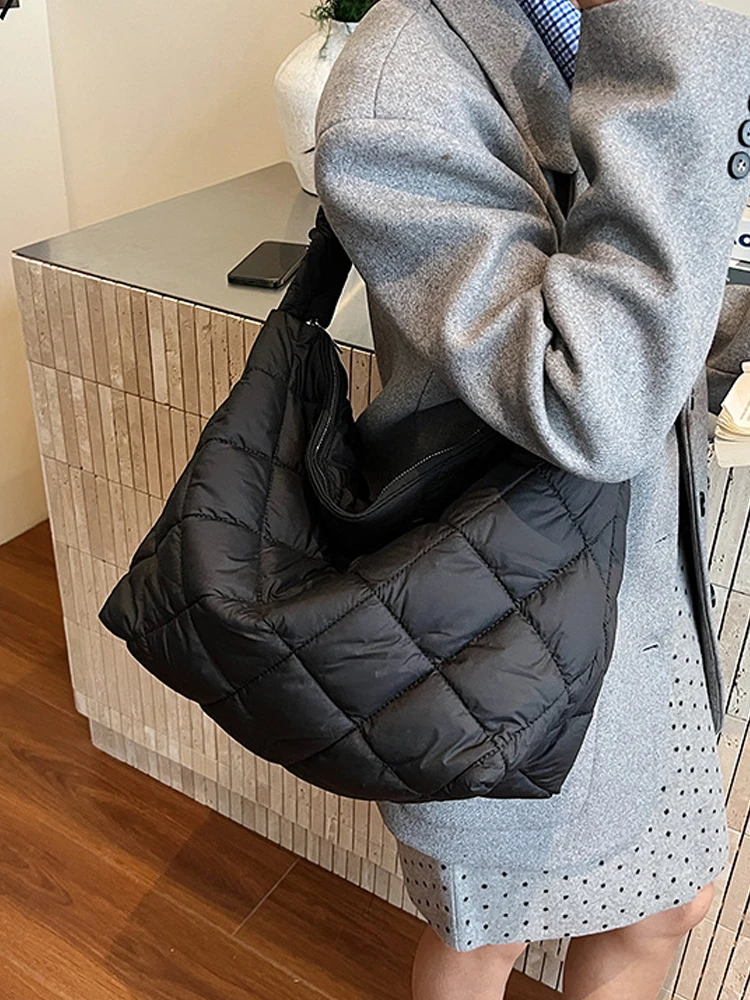 

Корейская стеганая хлопковая сумка-кроссбоди большой вместимости, легкая, для весны и лета, новинка