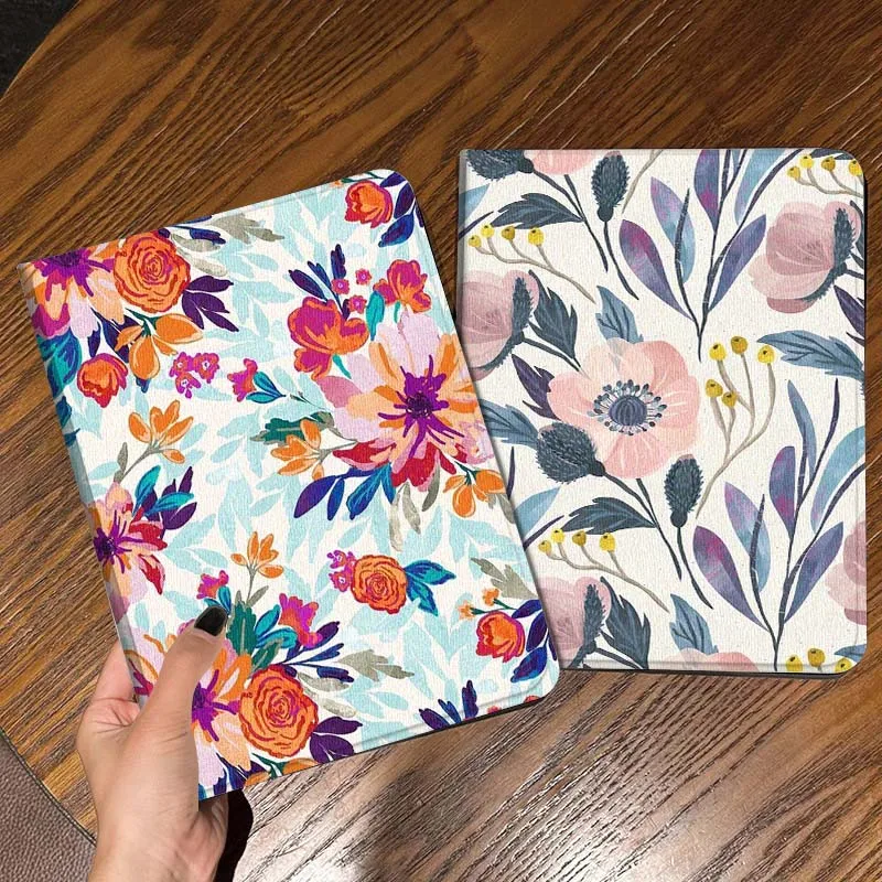 

Чехол для планшета с красочным цветочным узором для Apple iPad Air Pro mini 1 2 3 4 5 6 7 8 9 11 M2 M3 M5 M4 5th 6th 7th 10th 11th