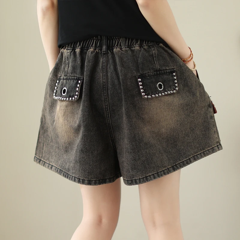 ممزق الدينيم ort ort orts المرأة الصيف فضفاض Personali اللون بلو بنطال ذو قصة أرجل واسعة التخسيس عالية الخصر الجينز orts