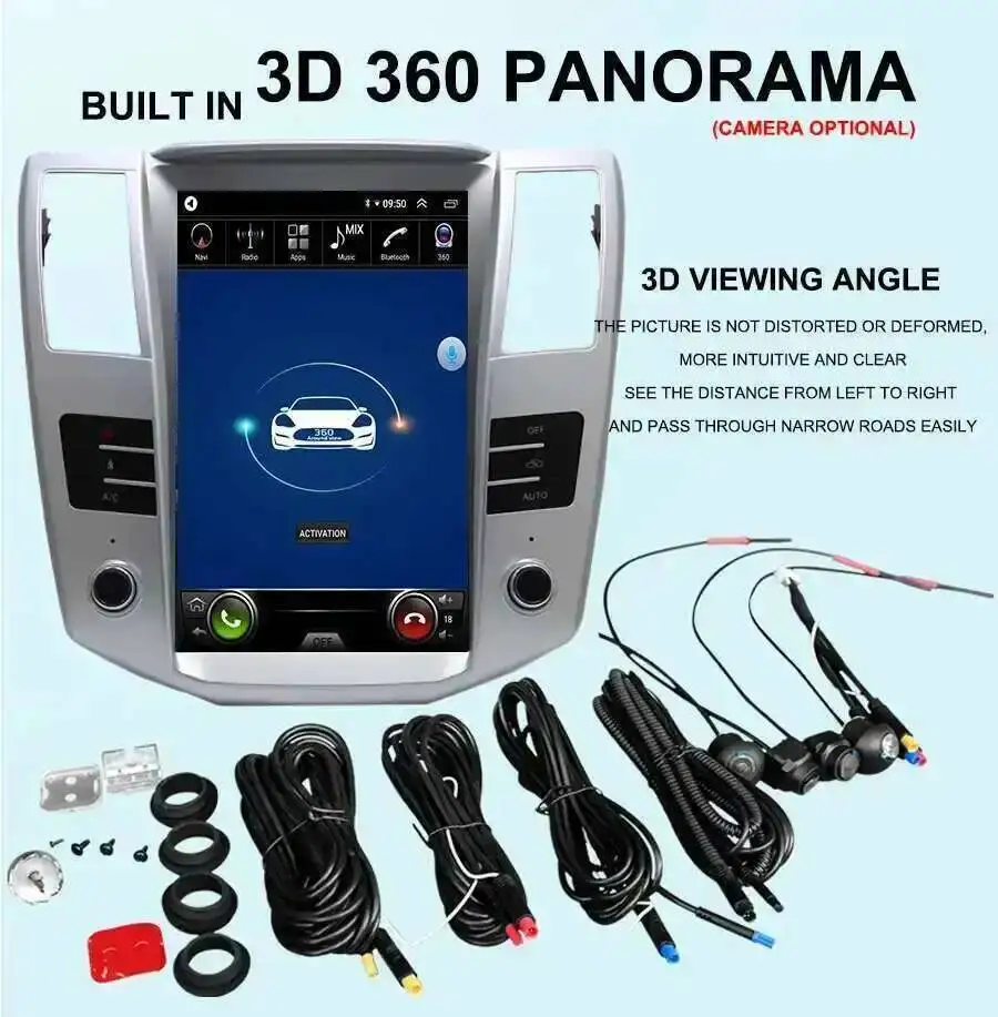 Android15 Car Radio For Lexus RX RX300 RX330 RX350 RX400H Auto Stereo Multimedia Player GPS Navigation Carplay Touch Screen HU