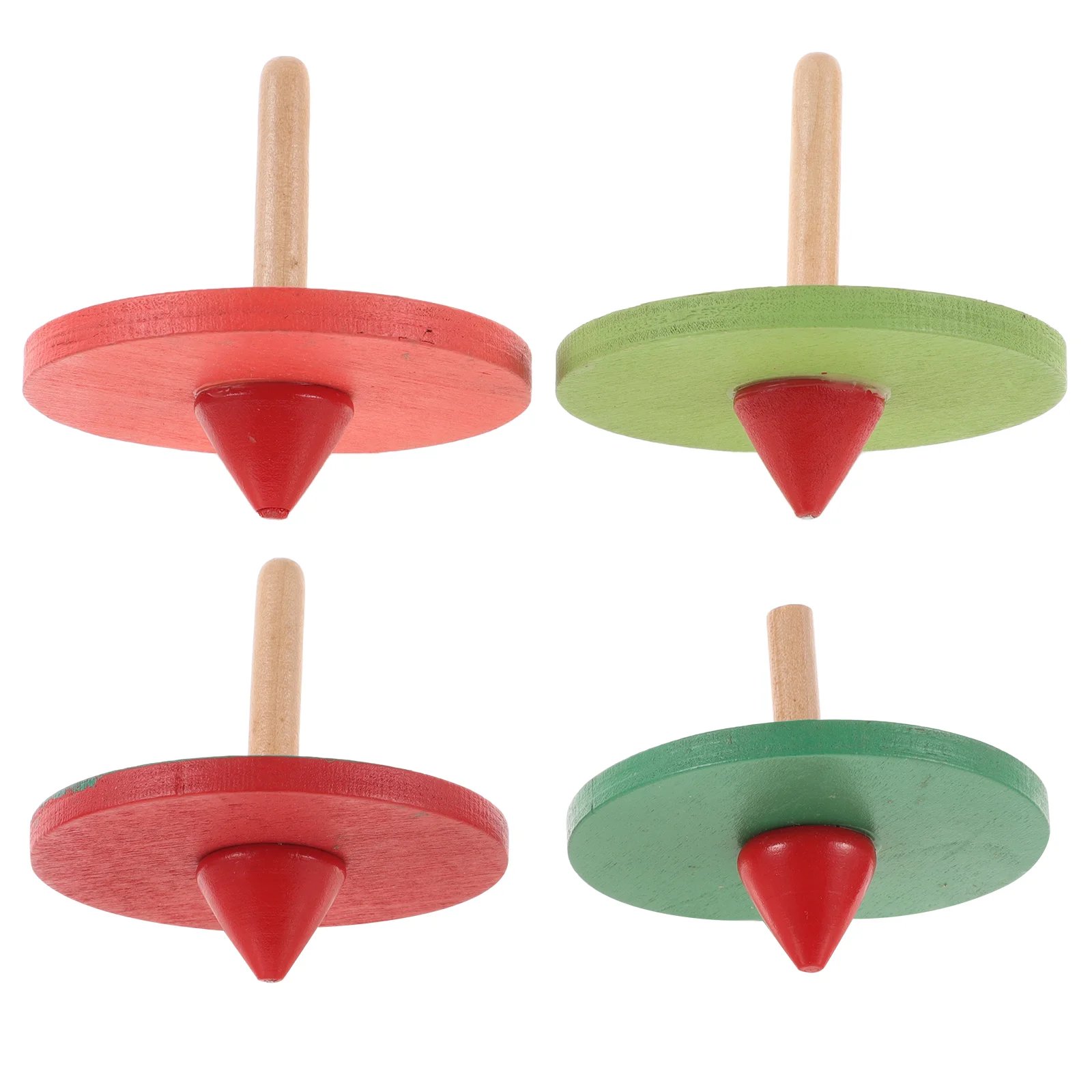 

4 Pcs Puzzle Wooden Spinning Top Parent-child Beakers Funnel for Lab Bamboo Strainer Toy