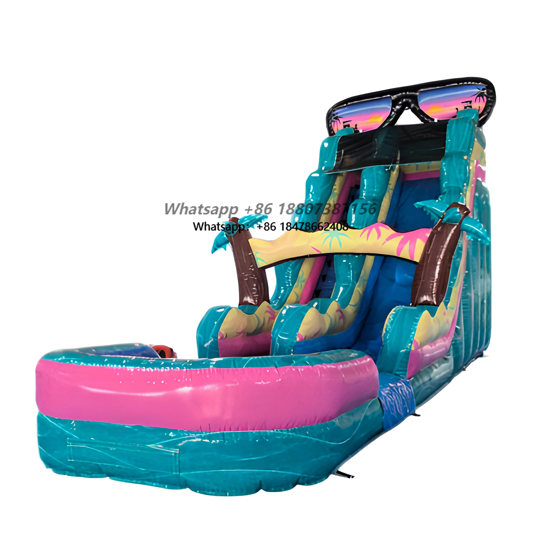 Hot Selling Commercial Outdoor Party Giant Inflatable PVC Material Water Slide with Easy Setup