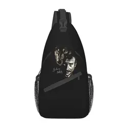 Johnny Hallyday Sling Chest Bag Custom France Singer Rock Star Shoulder Crossbody Backpack for Men Traveling Daypack