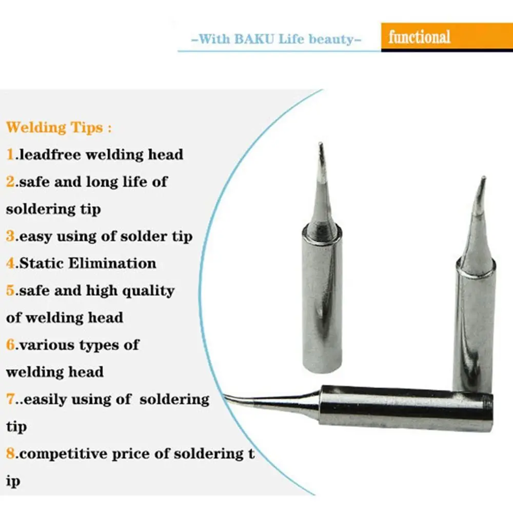 Universal 900M-T-I K S Welding Tips BK-9033 Lead Free Solder Head Searing Iron Tips for 900M 907 913 376 453 601D 878L