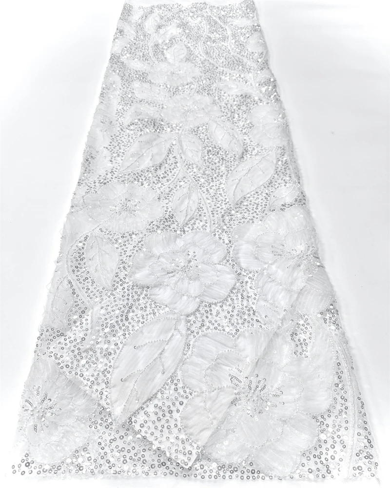 

Нигерийская вышивка бисером, кружевная ткань с блестками, французский тюль, мода для свадебного платья