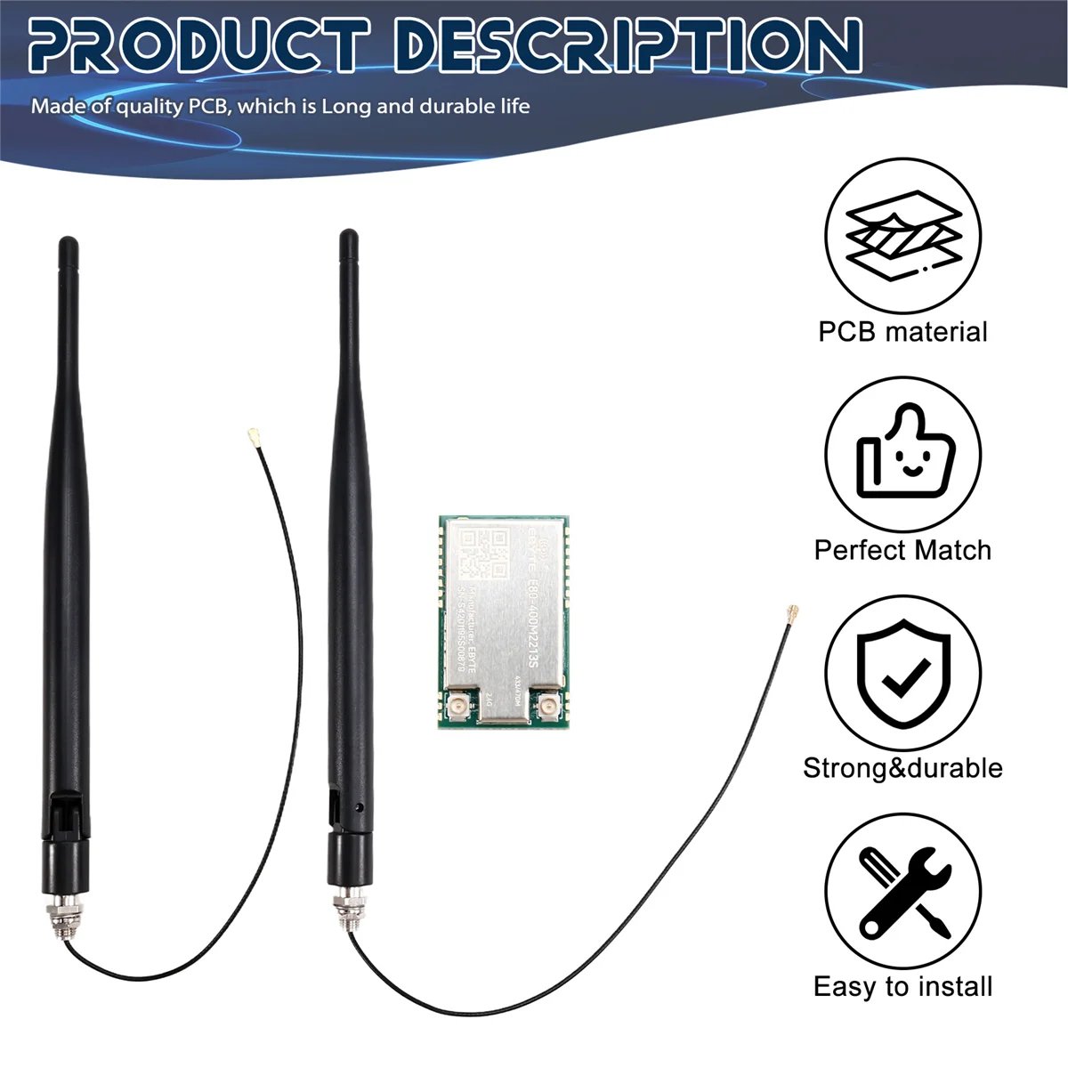 

Двухдиапазонный беспроводной модуль M86K LoRa 433/868/915/2,4G SMD TCXO, отверстие для штампа SPI от E80-400M2213S