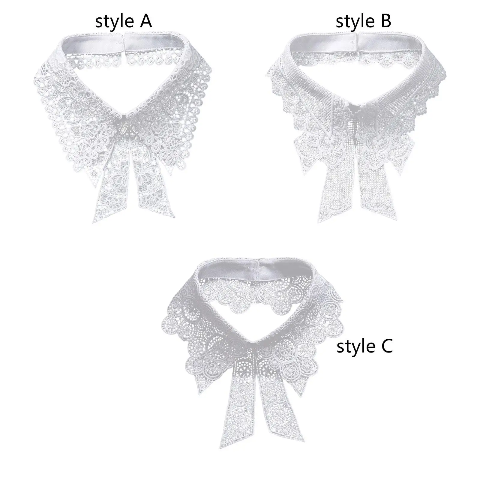 Кружевной воротник для женщин, стильный искусственный аксессуар для блузки и платья