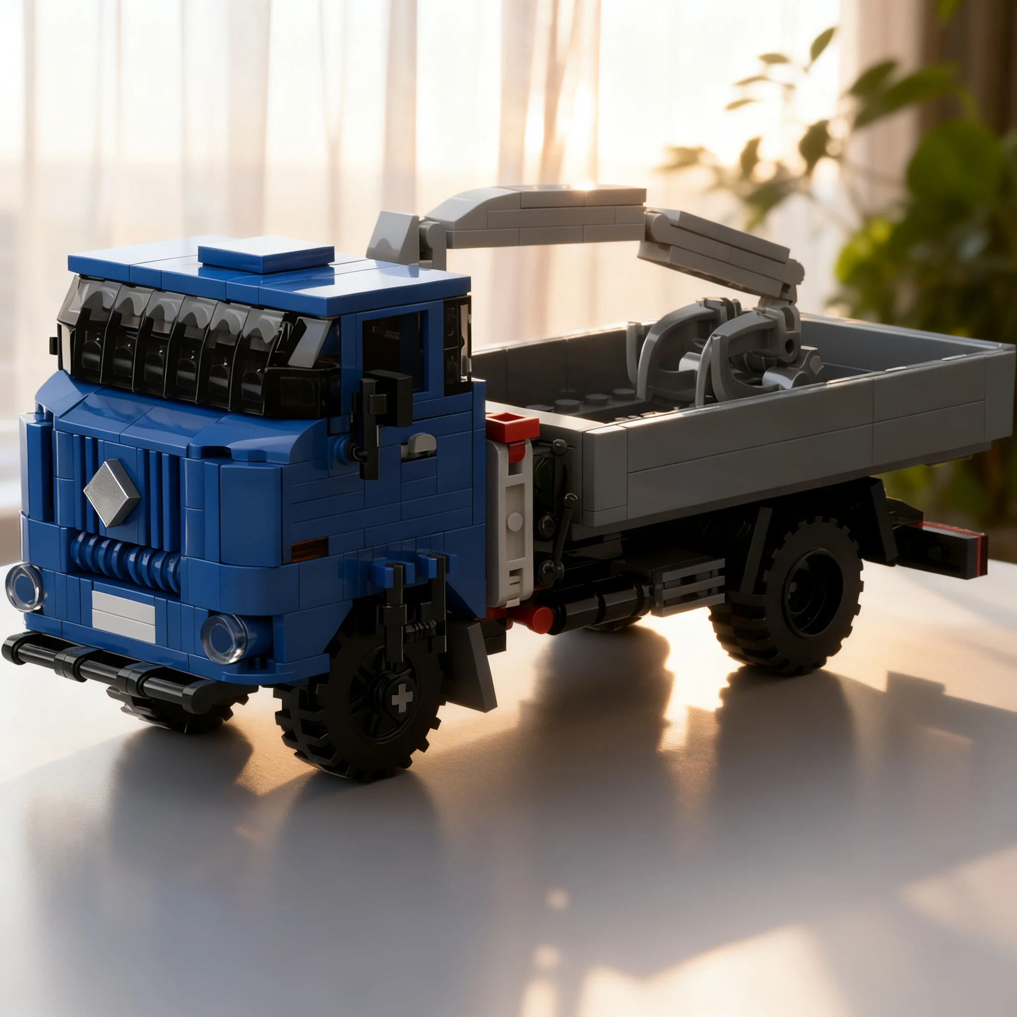 470pcs MOC Cars IFA W50 Crane Model Building Blocks Christmas Gift Collection Craft 3D Creative Assemble Display Birthday Idea