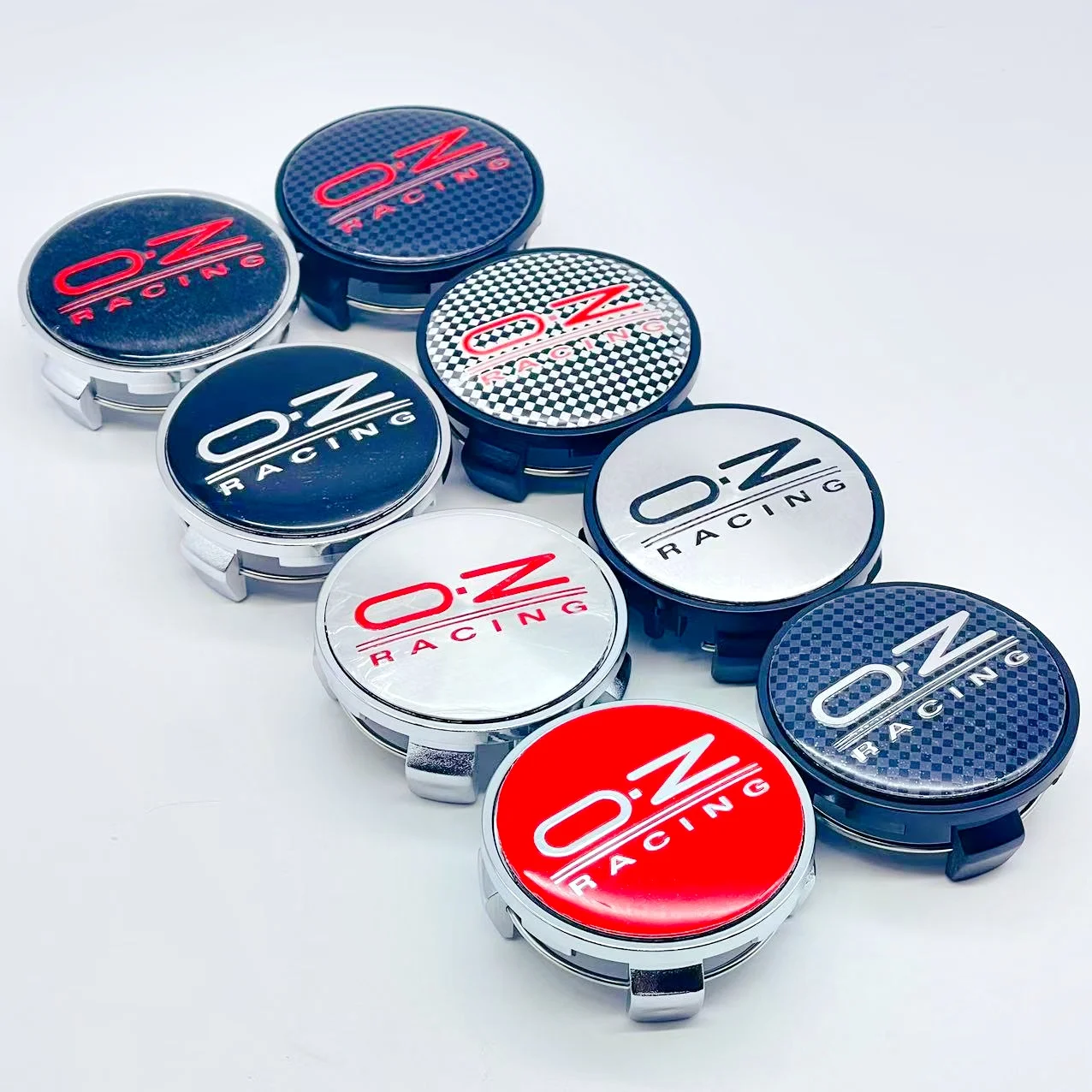 

4pcs 3D 62mm Car emblem Wheel hub Center Cap For 56mm OZ Badge covers sticker Decals Styling accessories
