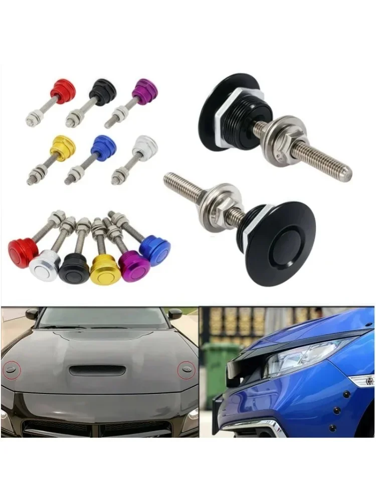 Universeller Druckknopf-Schnellverschluss-Set für Rennwagen-Frontstoßstange, Motorhaubenverriegelung, Karosserie-Kit