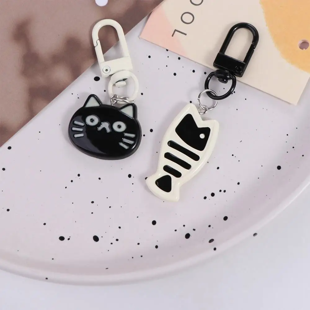 Fashion Cute Cat Keychain Cartoon Kawaii Couple Kitty Pendant Key Ring Animal Fish Keychain Backpack Decor