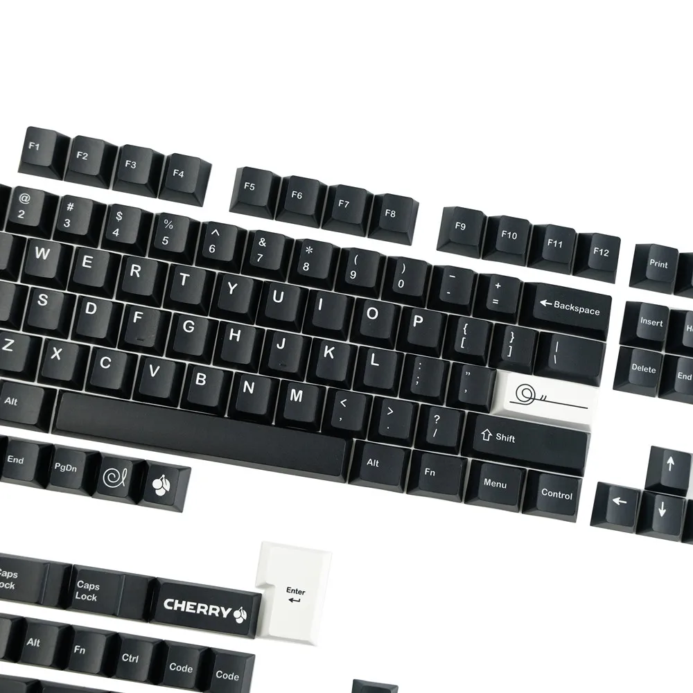 GMK Clone Keycap Caracol Negro 1 Juego de 142 teclas Cherry Profile PBT teclas de sublimación de tinte para teclado mecánico