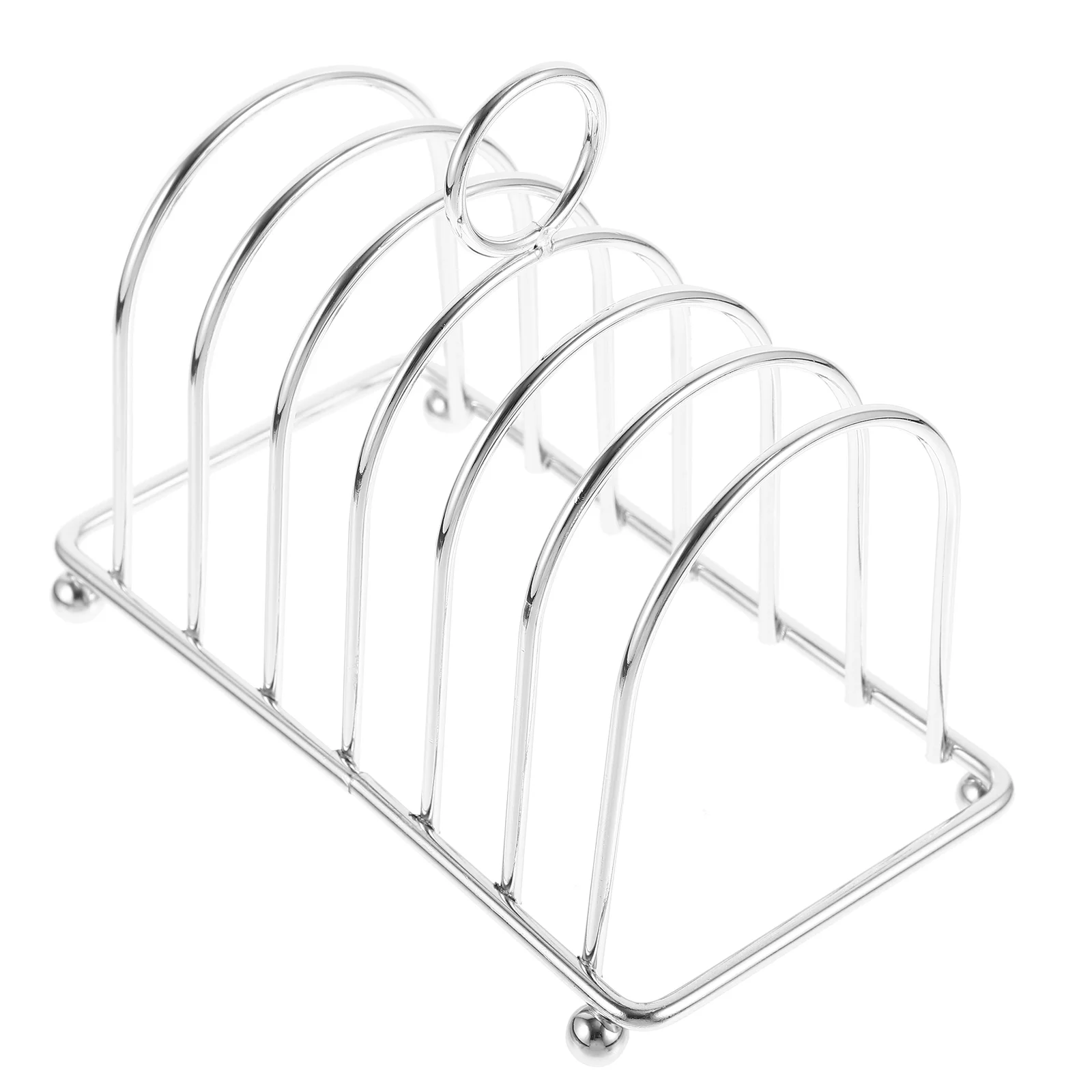 

Bread Rack Toast Holder with Handle Storage Tabletop Small Tools Sliced Iron Plating Daily Use