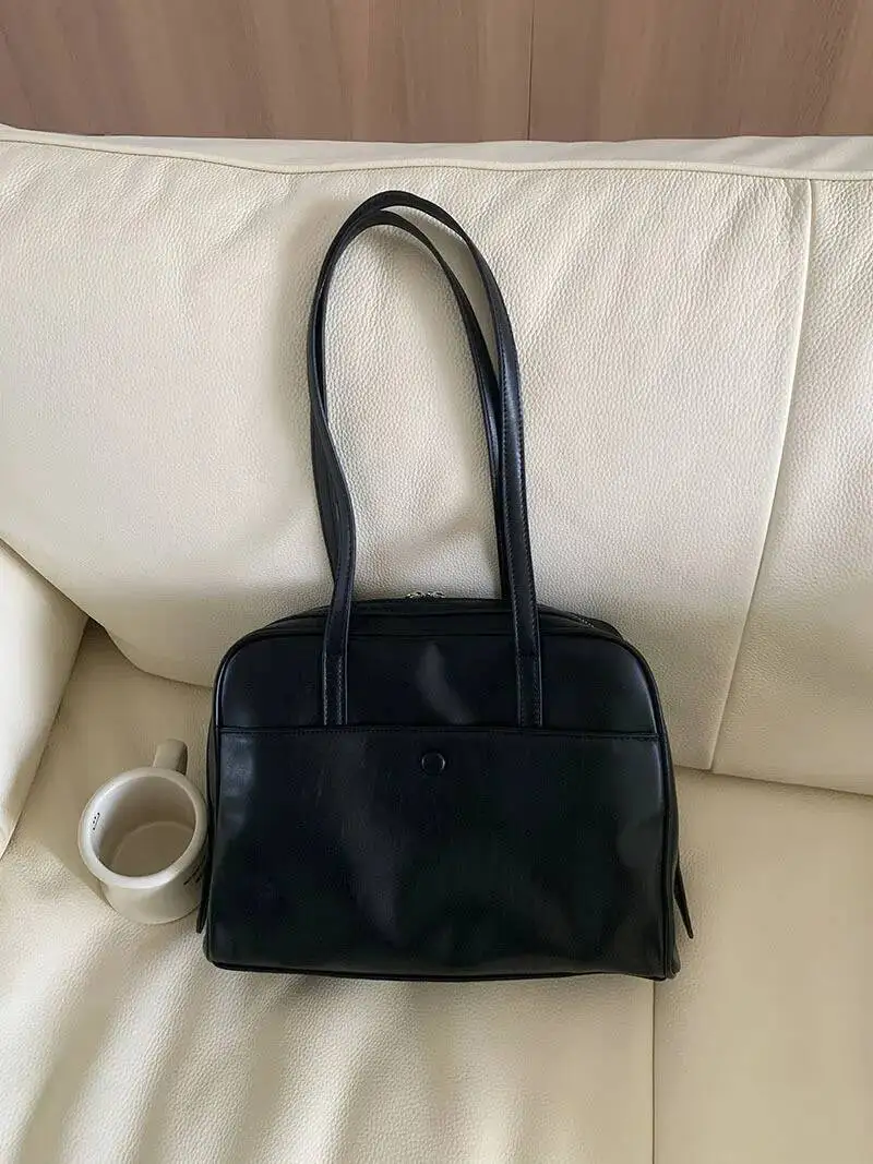 Bloom Retro Coffee Shoulder Bags Wallet Women Pu Leather Soft Bagutte Female Large Capacity Tote Bag Handbag Сумка Женская