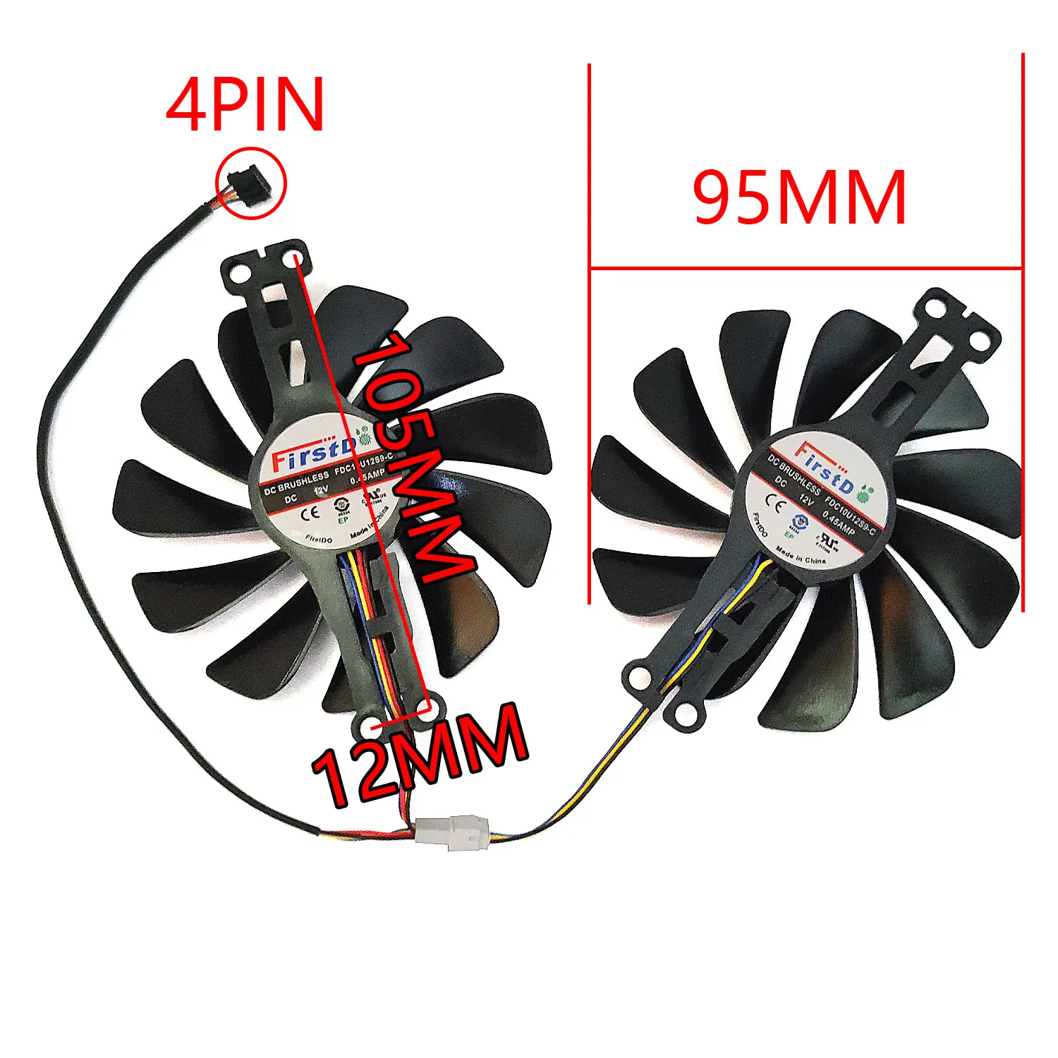 NEW 1LOT FDC10U12S9-C FY09010M12LPA RX 6600 XT GPU Fan，For XFX RX 6600 6600XT 8GB Speedster SWFT 210 Core Video card cooling fan