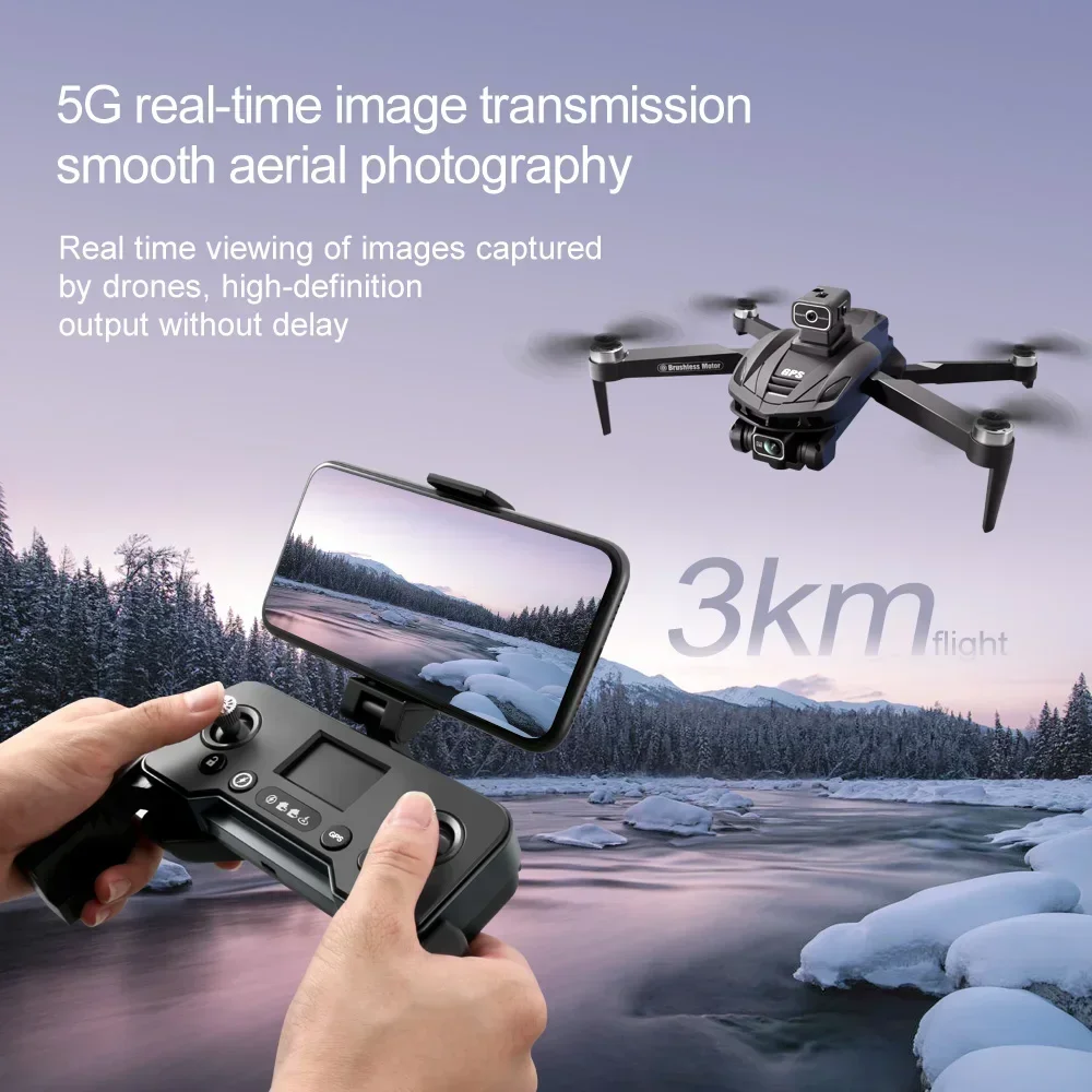 Voor Xiaomi V168 Max Pro Drone Gps 8K Hd Camera 5G Wifi Fpv Borstelloze Rc Quadcopter Obstakel Vermijden Automatische Terugkeer Voor Speelgoed