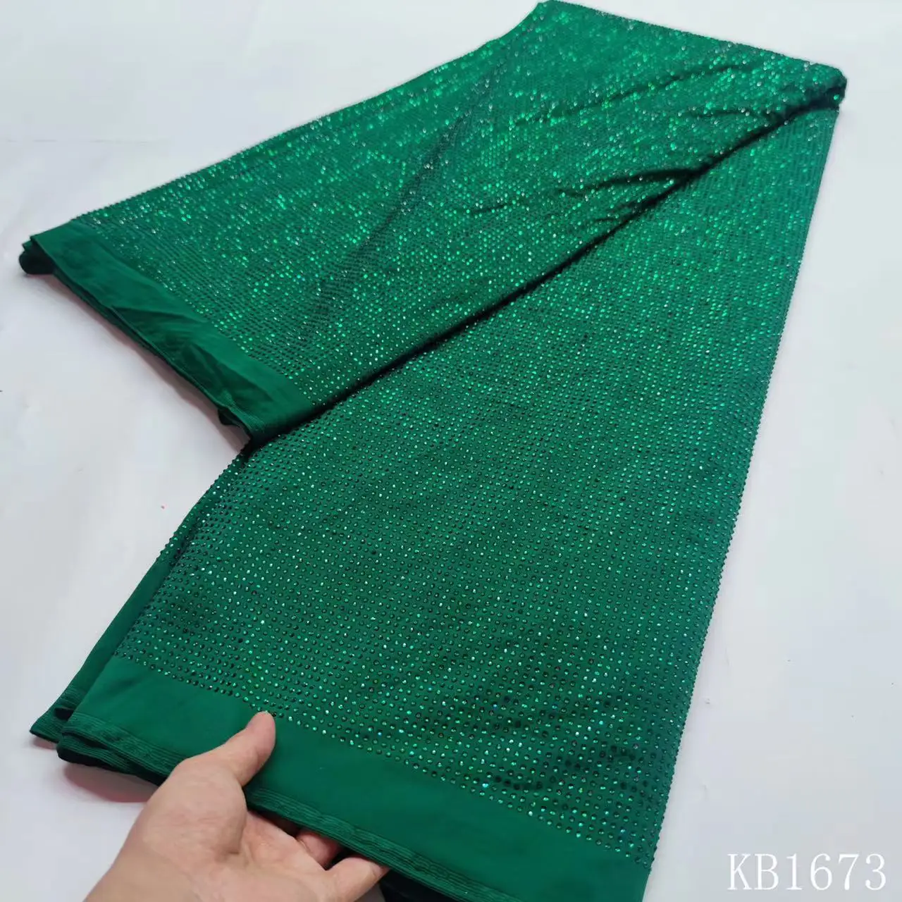 17 cores strass elástico líquido vestidos de festa colorido Dubai pedra frisada tecido de renda alta qualidade 2023 malha para costura KB1673