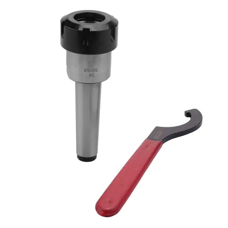 

HHTL MT3-ER32 M12x1.75 с ключом ER32, цанговый патрон ER32 с конусом Морзе и ключом для сверления и фрезерования