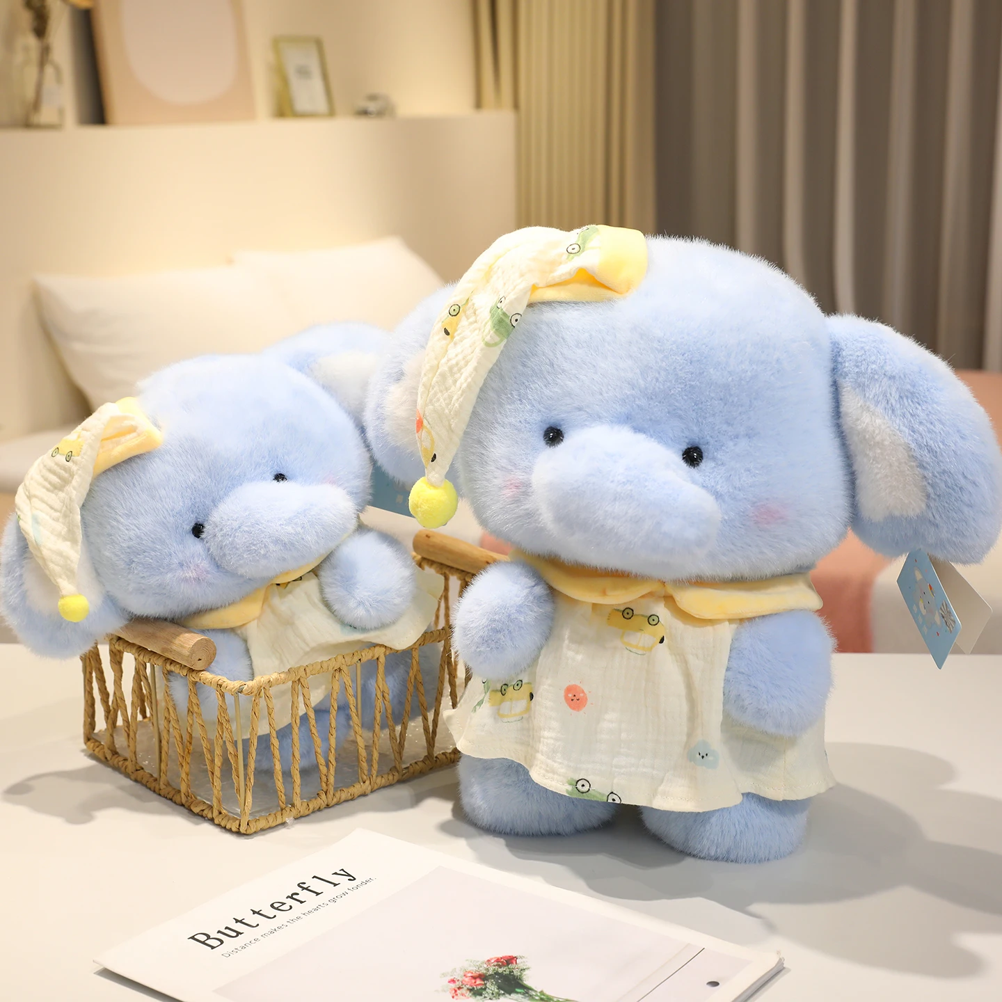 

Appease Little Elephant Plush Toys High Quality Cozy Cartoon Pajamas Elephant Doll Gentle Kids Companion Doll Birthday Gift