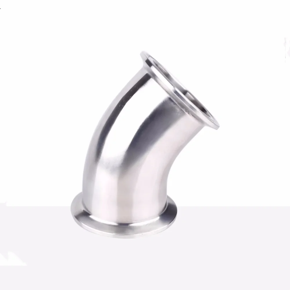 

Tri-Clamp Φ19Φ25Φ32Φ38mm OD 50.5mm 45°Elbow Sanitary 304 Stainless Steel 45°Quick-Connect Elbow