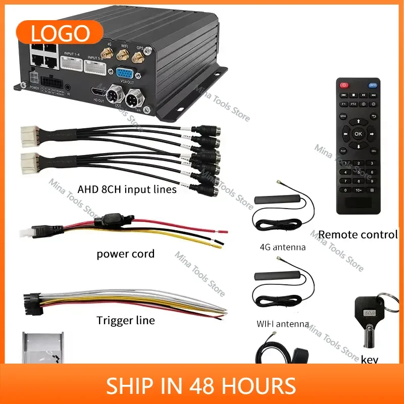 Mobile Nvr H.265 CMS 4G WIFI 8CH AHD 4CH IPC Fleet Management Digital Video Recorder for Bus coach Subway