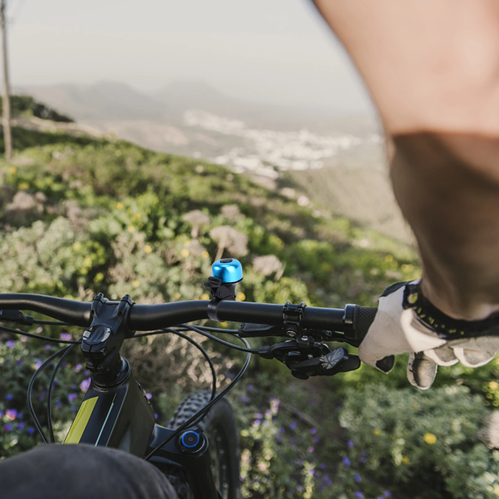 Alloy Mini Bike Bell 30mm Silver Compact Design with Bracket Adjustable Mounts for Most Bikes Bike Bell Ring