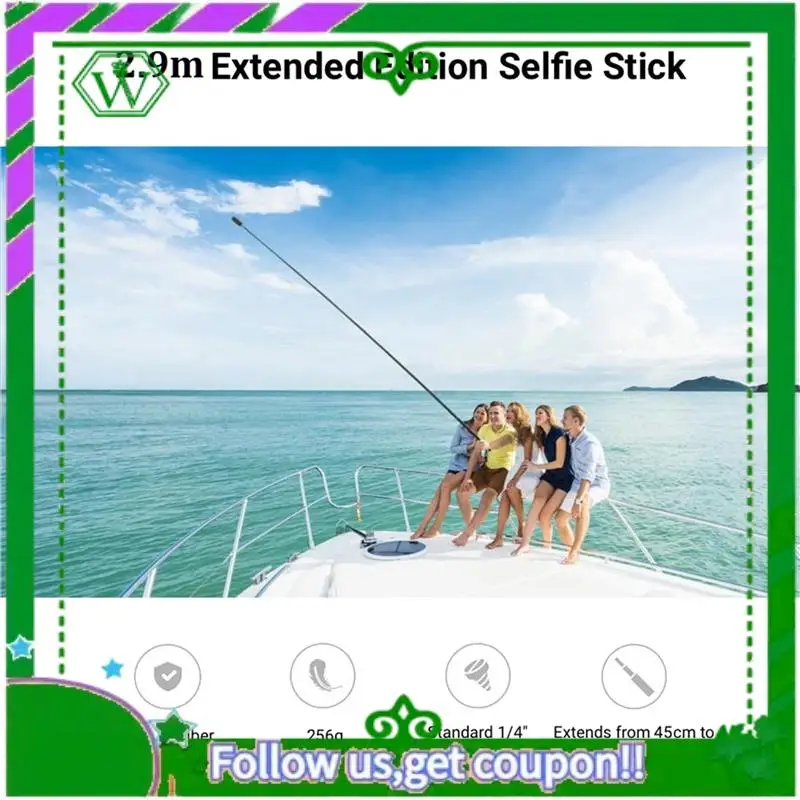 ABIK-3X Carbon Fiber Invisible Extendable Edition Selfie Stick For ONE X2 / ONE / ONE R Action Camera Accessories