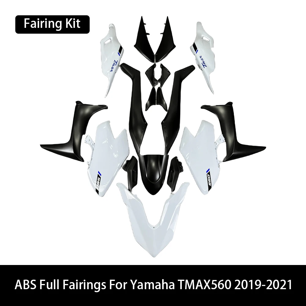 

For Yamaha Tmax560 TMAX560 2019-2021 Motorcycle Fairing Kit ABS Plastic Body Bodykits Accessories Fairings Cover Glossy White