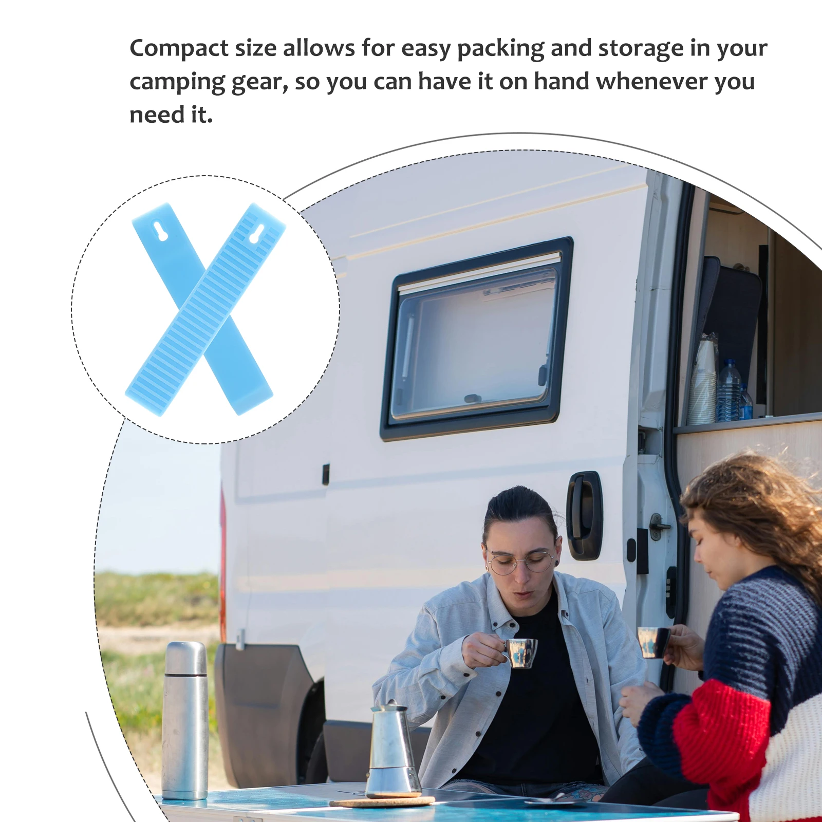 

2pcs Silicone RV Leveling Blocks Protection Pad Camper Accessories Travel Trailer Stabilizer Non Slip Portable Storage