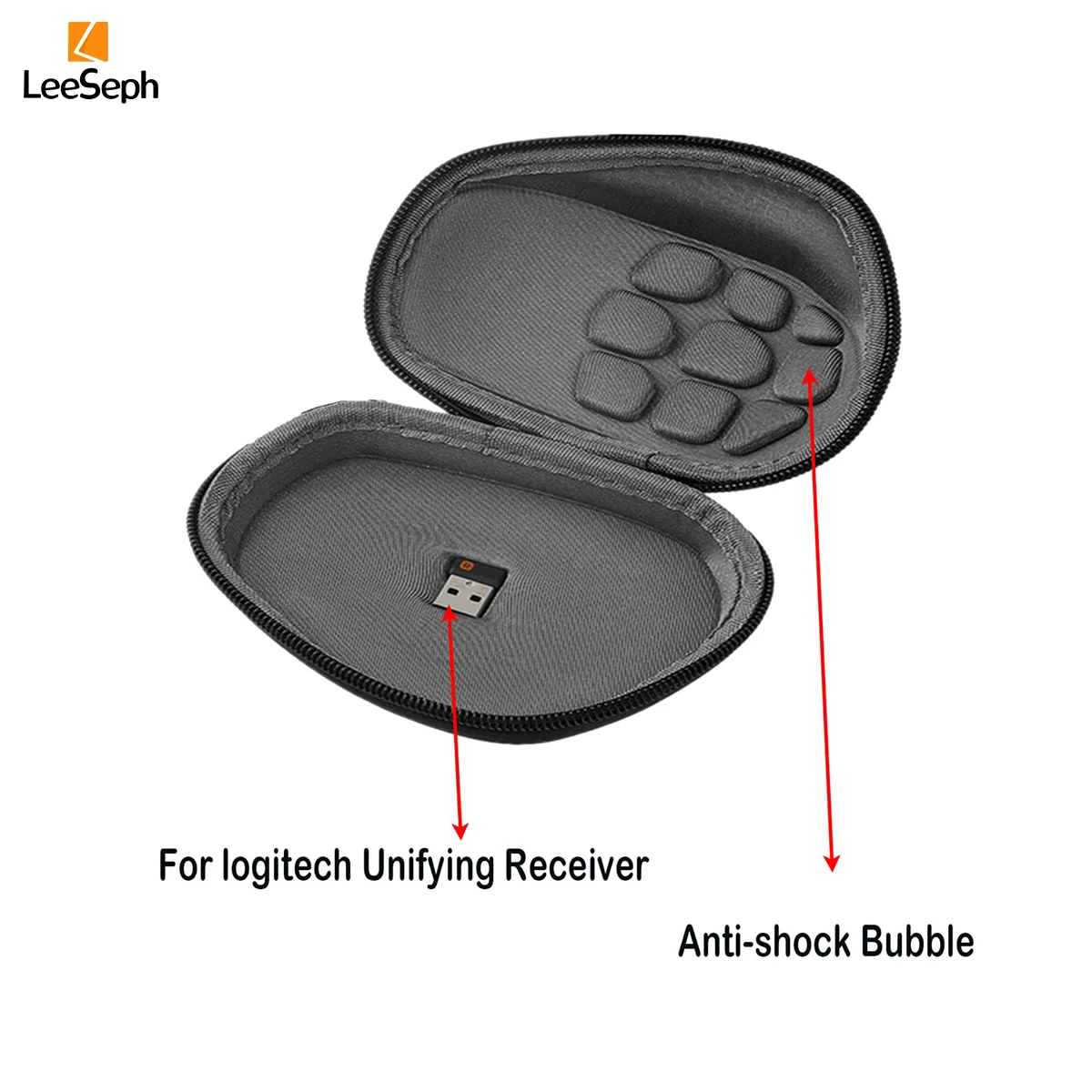 حقيبة فأرة للسفر صلبة من Leeseph لفأرة لاسلكية لوجيتك mx maser 3/3s ، حقيبة حمل واقية محمولة