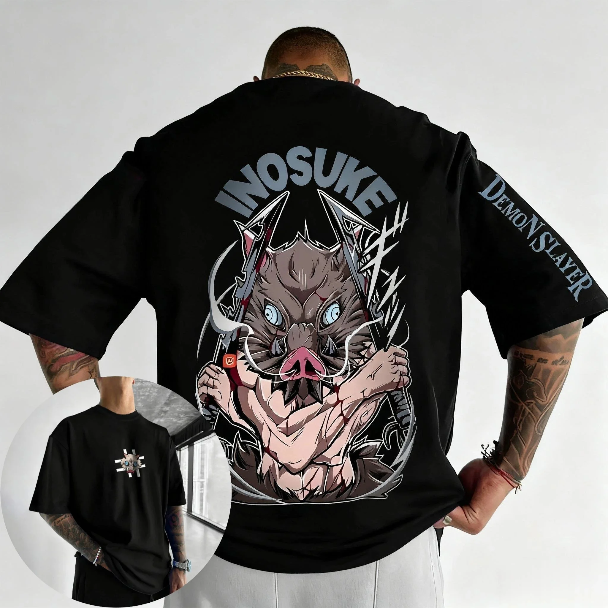 

Demon Slayer Summer's New "Devil Killer" Anime Printed Men's T-shirt, Suitable for Street Leisure, Men's and Women's T-shirts