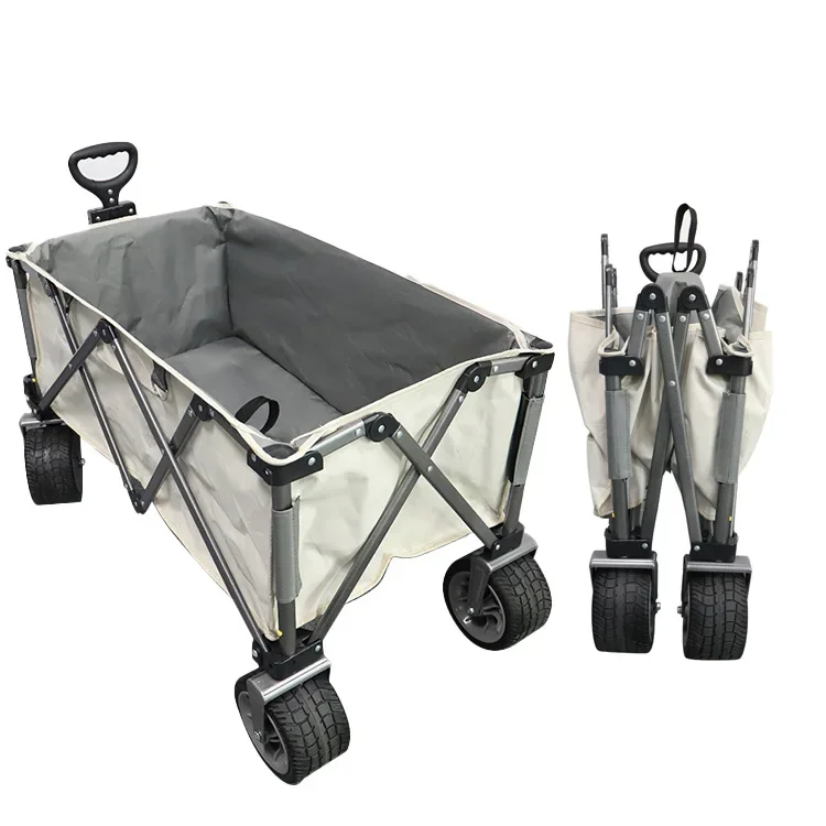 High Quality Collapsible Outdoor Trailer Folding Portable Camping Picnic Truck Garden Foldable Wagon Truck D6 Rubber Whe