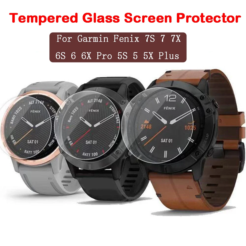 3PCS Screen Protector for Garmin Fenix 6S 6 6X Pro 7S 7 7X 5S 5 5X Plus Anti-Scratch Smartwatch HD Tempered Glass Protection