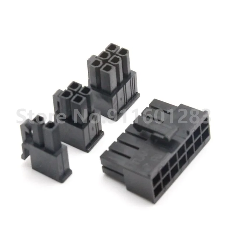 10pcs/lot 5557 5557-R 4.2mm Black Automotive wiring harness connector male 2 - 24 pin for computer graphics card PCI-E Power