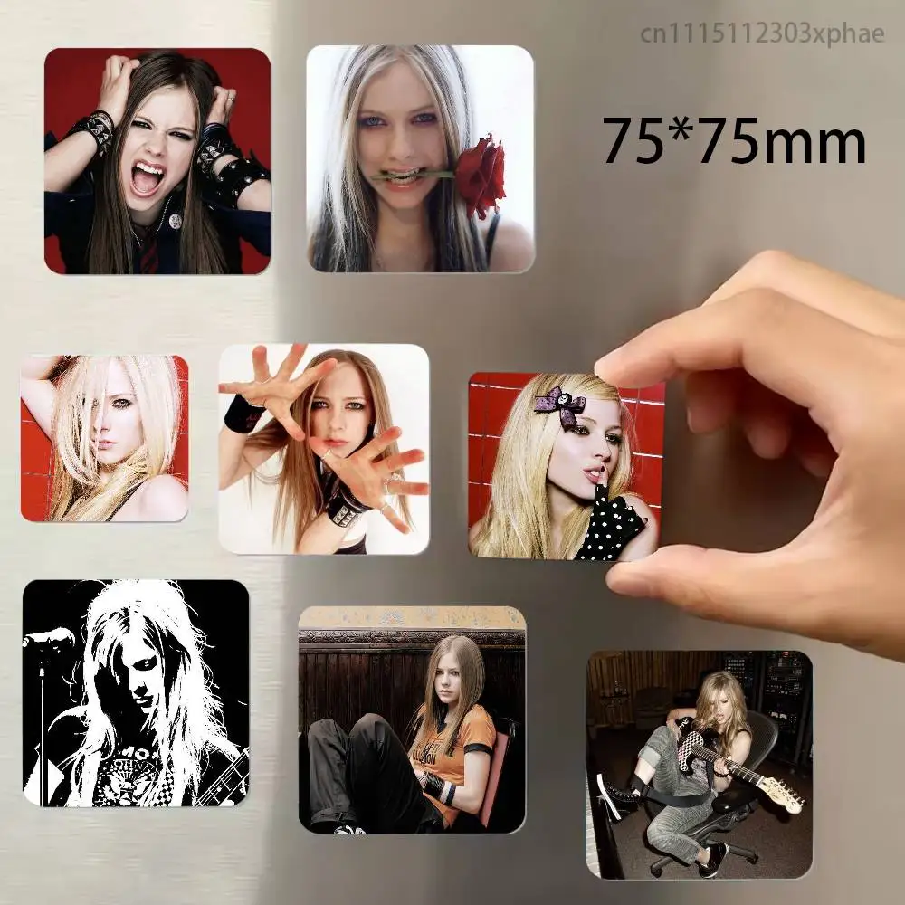 A-Avril Punk L-Lavigne Refrigerator Magnets Cute Cartoon Magnetic Personality Decorations Creative Gifts